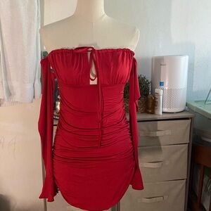 Off The Shoulder Mini Dress